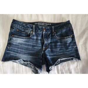 American Eagle Shortie Shorts Super Stretch Women's 6 Dark Denim